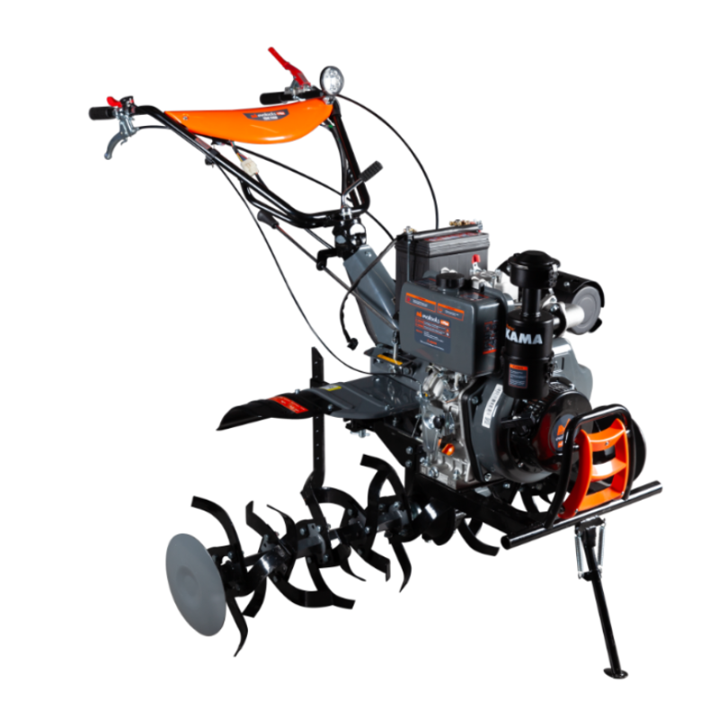 Motocultor TDK1100 Diesel KAMA Pornire Electrica cu Roti de Transport EvoTools +Plus