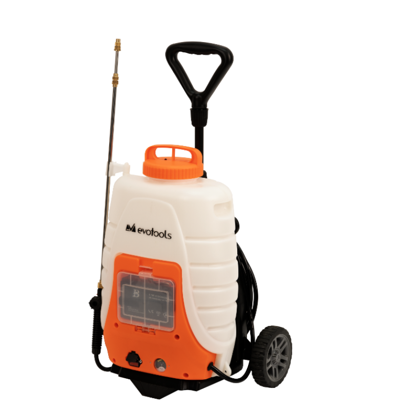 Pompa de Stropit 18 L cu Acumulator si Roti de Transport Evotools