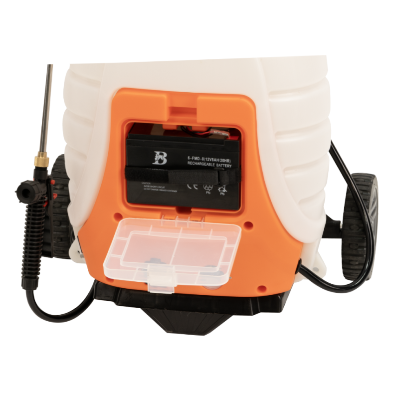 Pompa de Stropit 18 L cu Acumulator si Roti de Transport Evotools