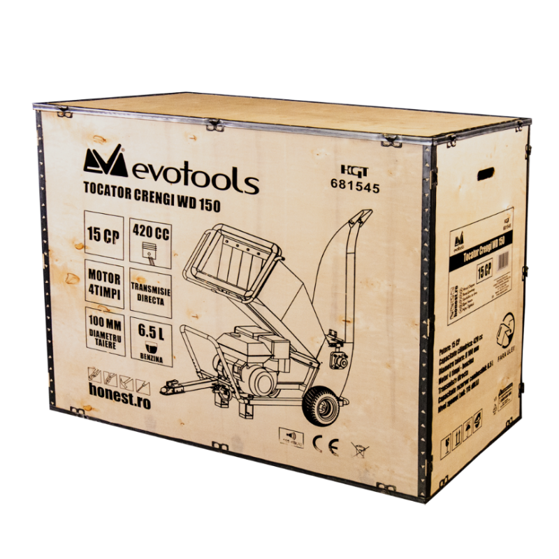 Tocator Crengi prin Aschiere Evotools  WD150 15CP Transmisie pe Curea EPTO