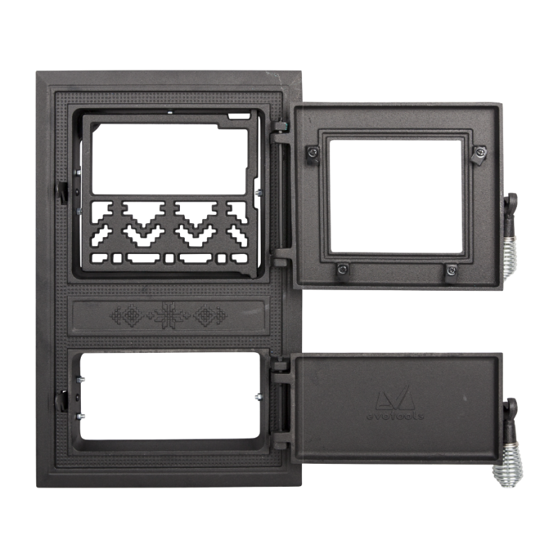 Usa Soba Monobloc cu Geam Motive Romanesti Evotools