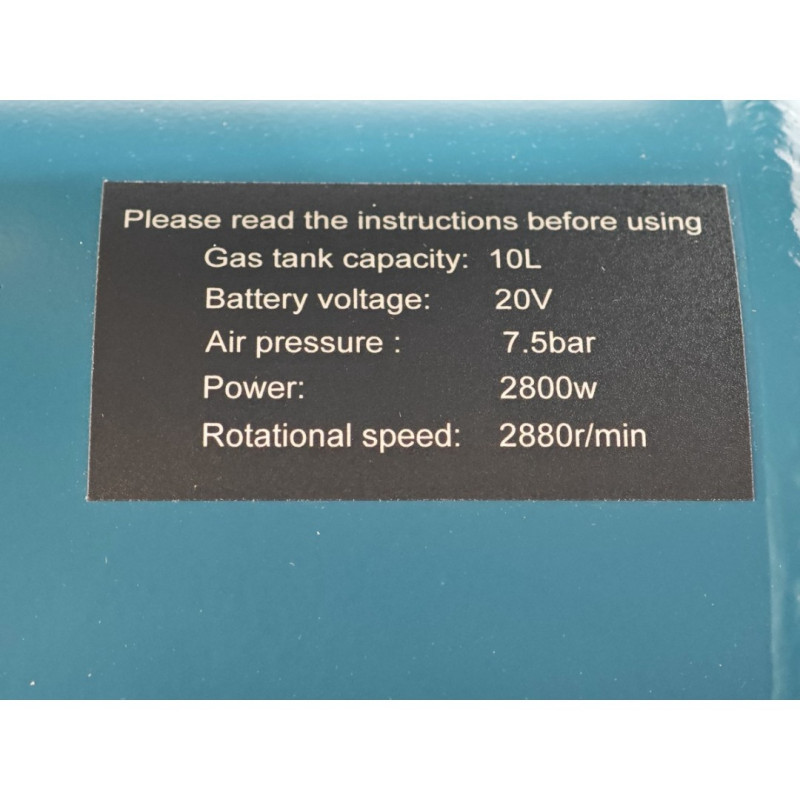 Compresor cu 2 pistoane, cu acumulator, German Meister, Rezervor 10 Lt, Presiune max 8 bar