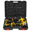 Trusa 4 piese cu acumulator, German Meister, 2 acumulatori + incarcator, 128V , 8 Ah , Model nou, Galben