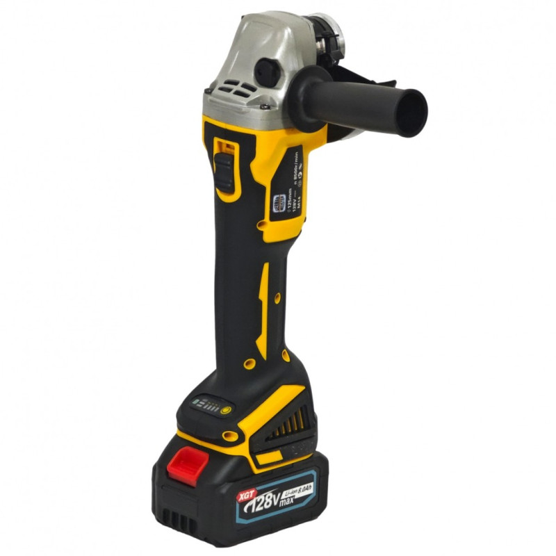 Trusa 4 piese cu acumulator, German Meister, 2 acumulatori + incarcator, 128V , 8 Ah , Model nou, Galben