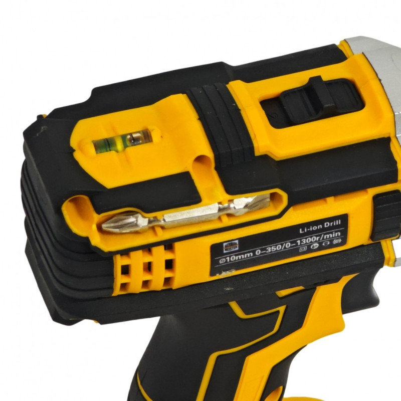 Trusa 4 piese cu acumulator, German Meister, 2 acumulatori + incarcator, 128V , 8 Ah , Model nou, Galben