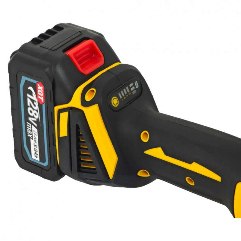 Trusa 4 piese cu acumulator, German Meister, 2 acumulatori + incarcator, 128V , 8 Ah , Model nou, Galben