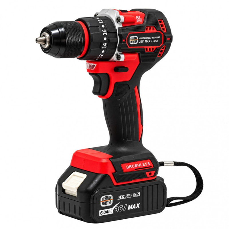 Trusă Profesionala German Meister 36V MAX, 4 Scule cu Acumulator, Rotopercutor SDS-Plus Ø26 mm, Autofiletanta, Cheie de Impact, Polizor Unghiular