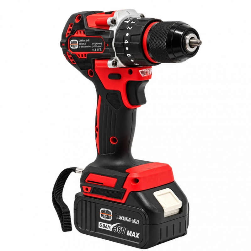 Trusă Profesionala German Meister 36V MAX, 4 Scule cu Acumulator, Rotopercutor SDS-Plus Ø26 mm, Autofiletanta, Cheie de Impact, Polizor Unghiular
