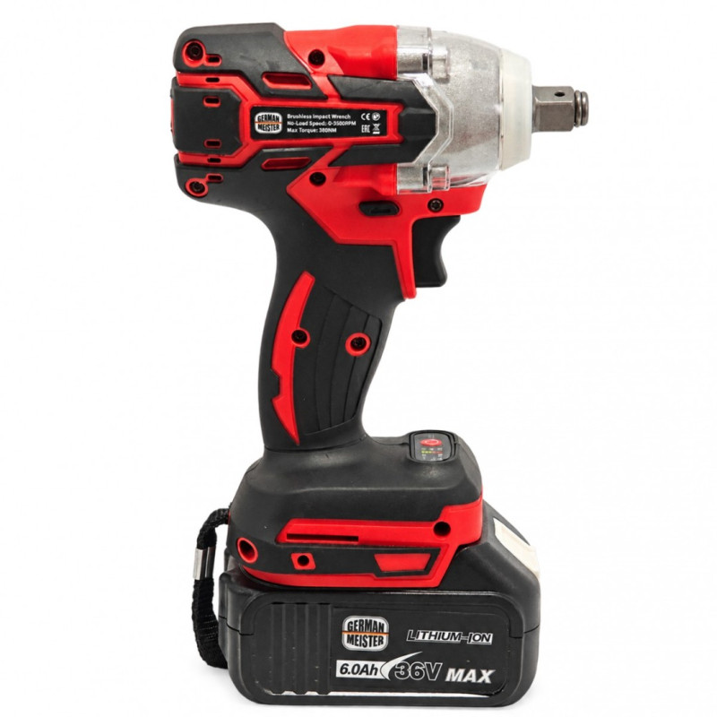 Trusă Profesionala German Meister 36V MAX, 4 Scule cu Acumulator, Rotopercutor SDS-Plus Ø26 mm, Autofiletanta, Cheie de Impact, Polizor Unghiular
