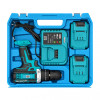 Masina de Gaurit si Insurubat cu Acumulator German Meister 36V, Mandrină 10 mm, 2 Viteze, 2 Acumulatori, Incarcator și Trusa  Completa cu Accesorii