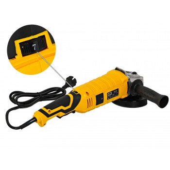 Polizor Unghiular German Meister 1600W, 125 mm, 10.000 RPM, cu Variator de Turatie si Coada Lunga – Model Nou