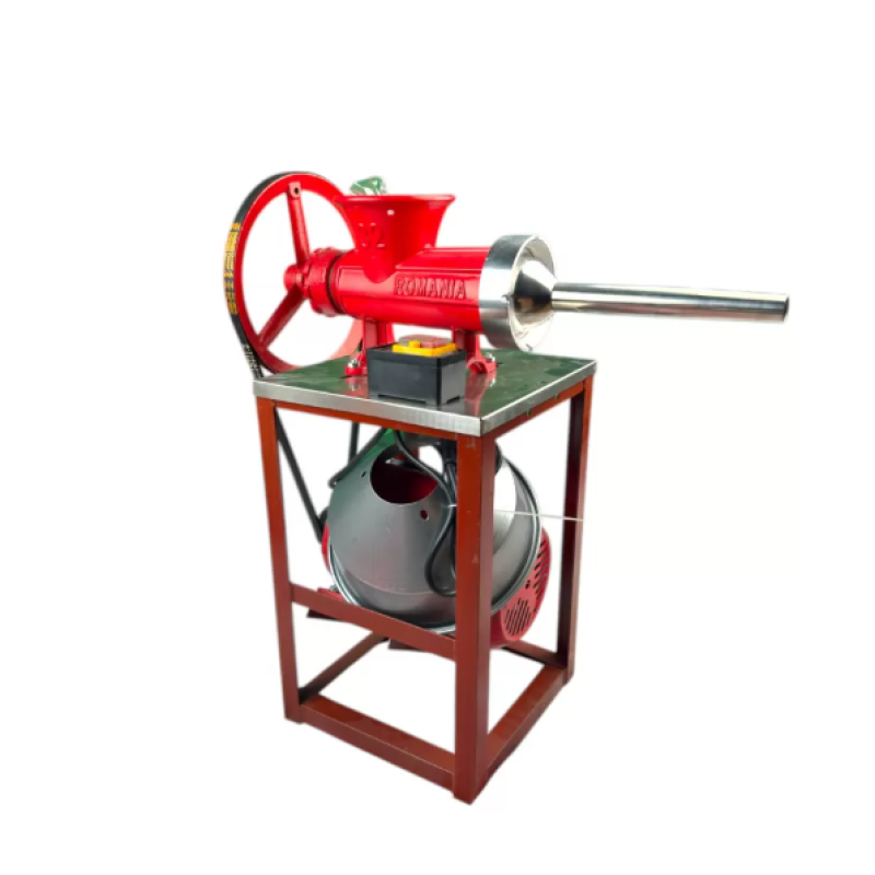 Masina de tocat carne German Meister nr 32 cu motor 3kw, palnie pentru carne si carnati 300 kg/h, buton start stop