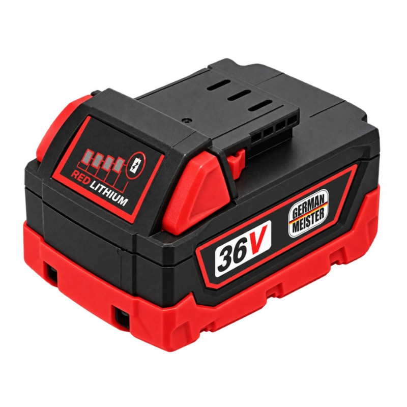 Acumulator German Meister 36V Li-Ion, compatibil Milwaukee, RED LITHIUM, pentru scule electrice cu acumulator