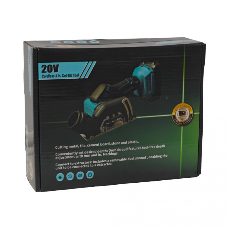 Mini Polizor Circular Multifuncțional 3 în 1 German Meister XGT 36V, Acumulator 3Ah, Disc 76 mm, Reglaj Adancime, Racord Aspirare, pentru Metal, Gresie, Piatra și Plastic