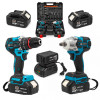 Set 2 Scule cu Acumulator German Meister 36V MAX – Masina de Gaurit si insurubat Brushless 80 Nm + Cheie de Impact 380 Nm, 2 Acumulatori 6Ah, Incarcator, Accesorii si Valiza