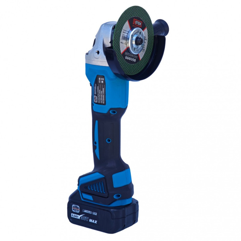 Polizor Unghiular Brushless German Meister 36V MAX , 6 Ah, Disc 125 mm, 2 Acumulatori + Incarcator