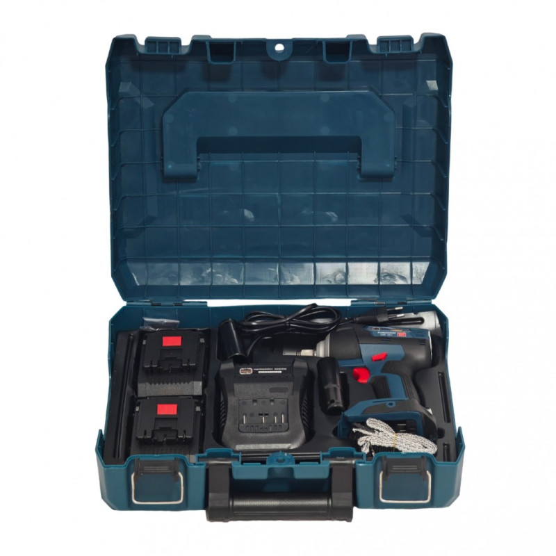 Masina de insurubat cu impact, 2 in 1, German Meister, 2 acumulatori & Incarcator, Brushless, Model nou