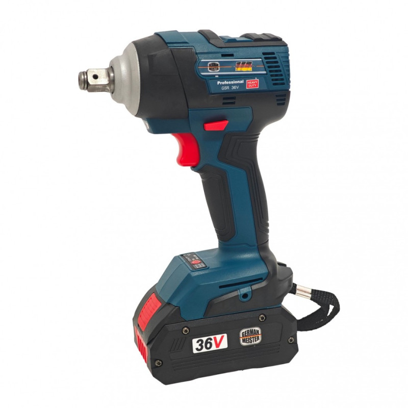 Masina de insurubat cu impact, 2 in 1, German Meister, 2 acumulatori & Incarcator, Brushless, Model nou