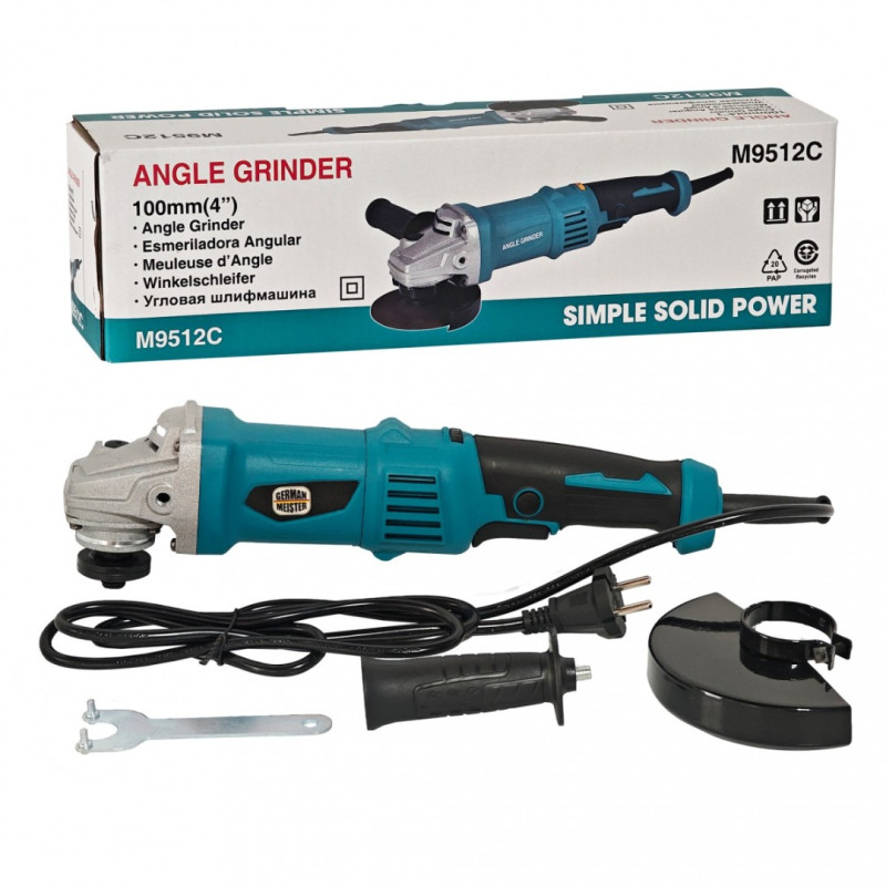 Polizor Unghiular Electric German Meister 1600W, 125 mm, 11.000 RPM, cu Variator de Turație – Model Nou