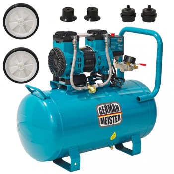 Compresor de aer fara ulei German Meister GM-1-50L, rezervor 50 Litri, 1300 W, 8 Bari, compresor silențios Oil-Free