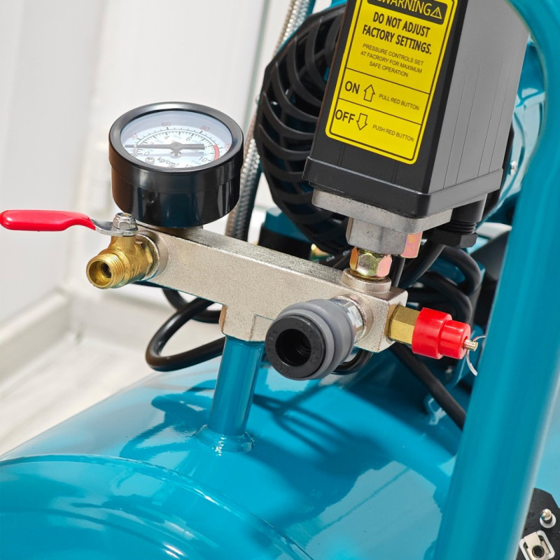 Compresor de aer fara ulei German Meister GM-1-50L, rezervor 50 Litri, 1300 W, 8 Bari, compresor silențios Oil-Free