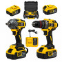 Set 2 scule cu acumulator German Meister 36V, Cheie de impact 350 Nm + Masina de gaurit si insurubat Brushless 13 mm, 2 acumulatori 8Ah, incarcator, valiza