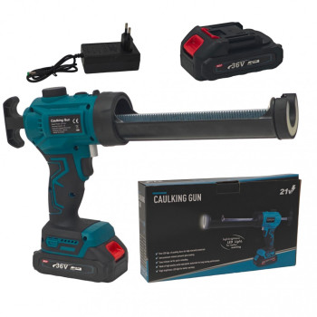 Aparat Electric pentru Silicon și Adezivi German Meister 36V, Acumulator Li-Ion, Presiune 250 Kg, LED Profesional, Cartușe 300 ml