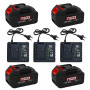 Pachet 4 Acumulatori Rotek Li-Ion 48V MAX 8.0Ah + 3 Încărcătoare Rapide German Meister DC24RA