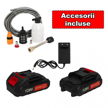 Aparat de spalat cu presiune cu acumulator, German Meister, 128 V, 8 Ah, trusa completa, Model nou