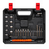 Masina de gaurit si insurubat cu acumulator German Meister DCD771, 36V, mandrina 10 mm, 2 viteze 0–450 / 0–1500 rpm, 2 acumulatori, încarcator, set accesorii si valiza