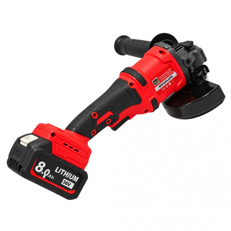 Set Scule cu Acumulator German Meister 36V, Brushless – Bormasina+ Polizor Unghiular 125 mm, 2 Acumulatori 8Ah, Incarcator