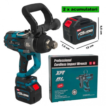 Masina de insurubat cu impact, German Meister, Profesional , Patrat 1" , 128V , 10 Ah