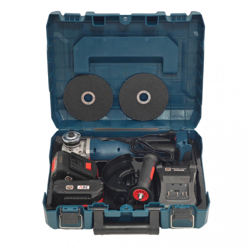Polizor Unghiular Brushless German Meister 36V, 5Ah, 2 Acumulatori, Indicator Procentaj Baterie – Model Nou