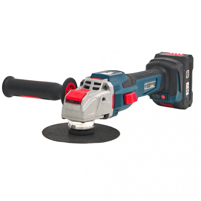 Polizor Unghiular Brushless German Meister 36V, 5Ah, 2 Acumulatori, Indicator Procentaj Baterie – Model Nou