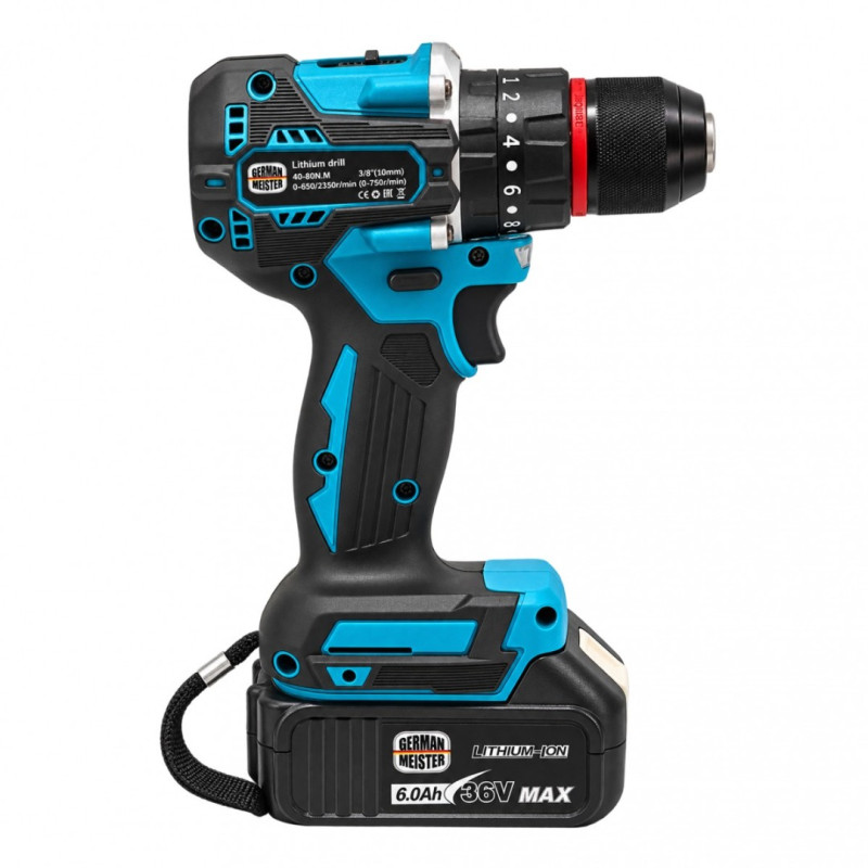 Trusă Profesionala German Meister 36V MAX, 4 Scule cu Acumulator, Rotopercutor SDS-Plus 26 mm, Autofiletanta, Cheie de Impact, Polizor Unghiular