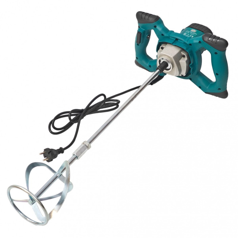 Malaxor Electric Profesional German Meister 2200 W, M14, 0-800 RPM, Paleta 120 mm, pentru Adeziv, Glet, Mortar, Sapa si Vopsea