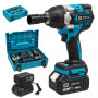 Cheie de Impact cu Acumulator German Meister 36V MAX, Brushless, 700 Nm, 4800 RPM, 2 Acumulatori 6Ah, Încarcator și Valiza