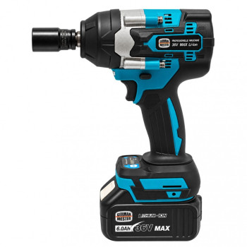 Cheie de Impact cu Acumulator German Meister 36V MAX, Brushless, 700 Nm, 4800 RPM, 2 Acumulatori 6Ah, Încarcator și Valiza