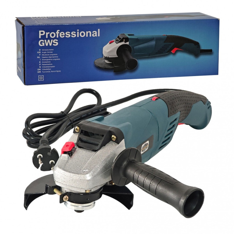 Polizor unghiular electric German Meister 1600W, 125 mm, 10.000 RPM, coadă lungă – Model Nou