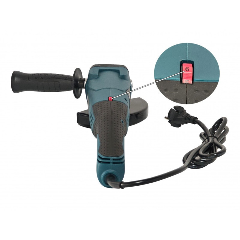 Polizor unghiular electric German Meister 1600W, 125 mm, 10.000 RPM, coadă lungă – Model Nou