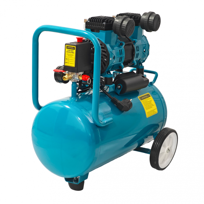 Compresor de aer fara ulei German Meister GM-24L, rezervor 24 Litri, 1300 W, 8 Bari, compresor silențios Oil-Free