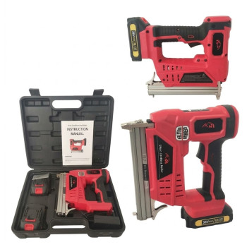 Caspator tapiterie cu acumulator, German Meister, model nou, 2 acumulatori 36 v , 5 Ah + 4 Set capse diferite marimi