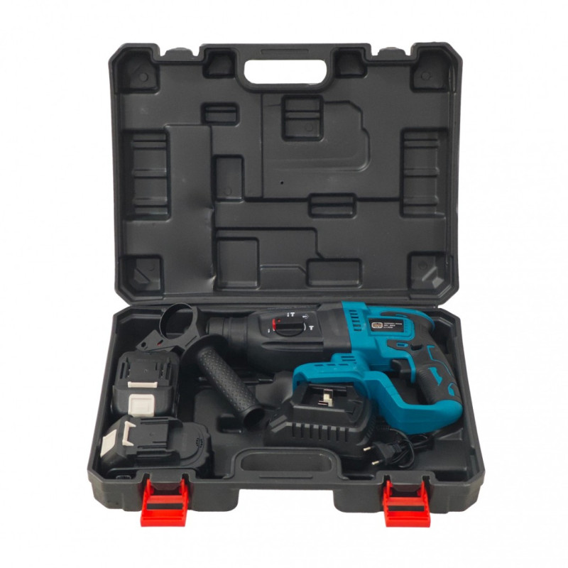 Ciocan RotoPercutor cu Acumulator German Meister 48V MAX, SDS-Plus, 3 Funcții, Ø26 mm, 2 Acumulatori 6Ah, Incarcator și Valiza Transport
