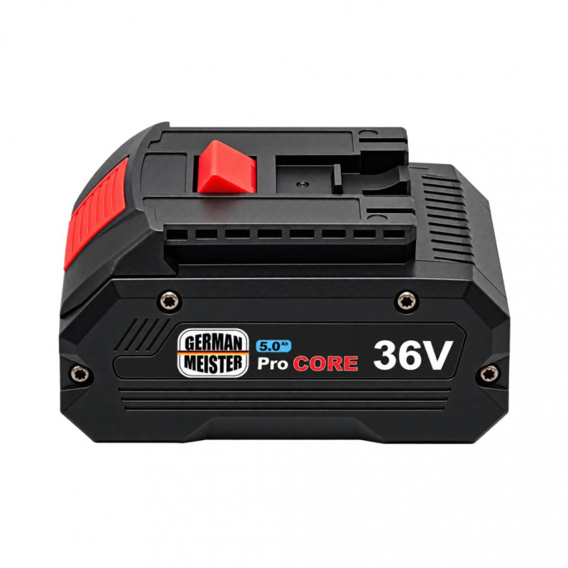 Acumulator German Meister 36V 5.0Ah CORE Pro Li-Ion, Compatibil Bosch, Indicator Nivel Baterie