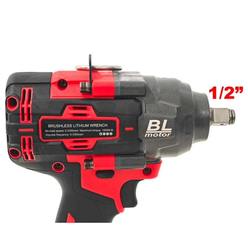 Cheie de Impact Profesională German Meister 36V MAX Brushless ,1000 Nm, Mandrină 1/2"