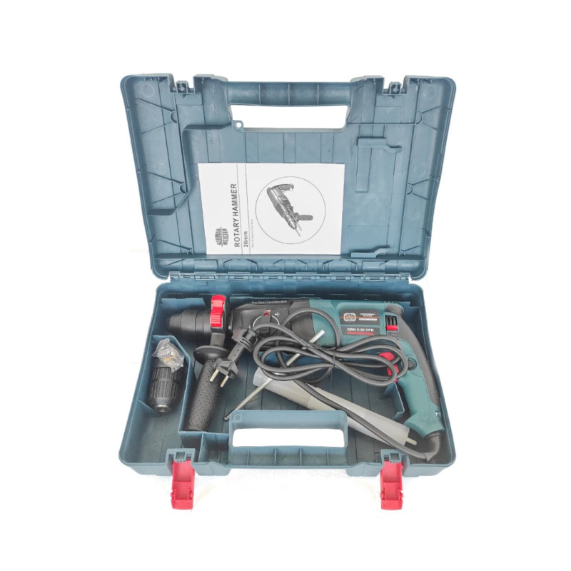 Ciocan rotopercutor , German Meister , 2 mandrine , 1100 W , Accesorii incluse , 1100 Rpm