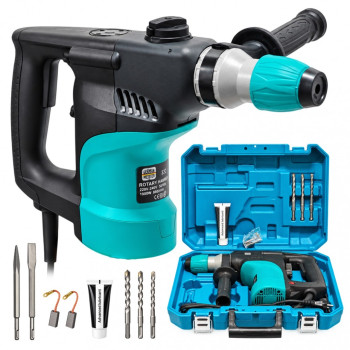 Ciocan Rotopercutor German Meister 32C, 1900W, 880 rpm, SDS, cu Maner Auxiliar si Valiza de Transport