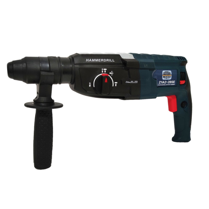 Ciocan rotopercutor , German Meister 28 mm , Model mou , 1200 W , Accesorii incluse , 2 mandrine , 1300 rpm