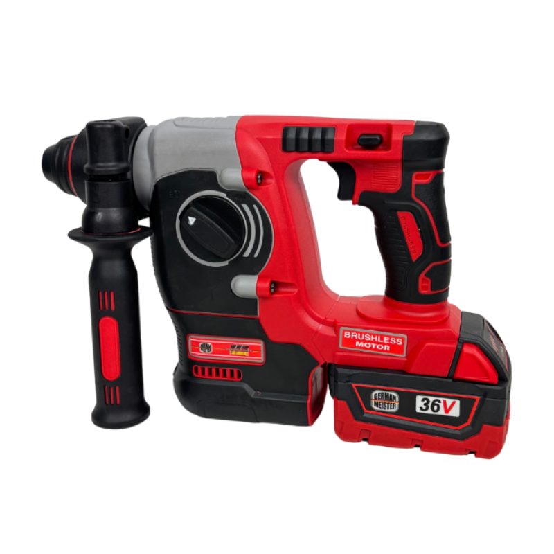 Pachet Profesional German Meister – Trusa 4 in 1 Brushless cu 3 Acumulatori 36V 8Ah + Nivela Laser 4D 360° Verde cu Trepied și Accesorii.