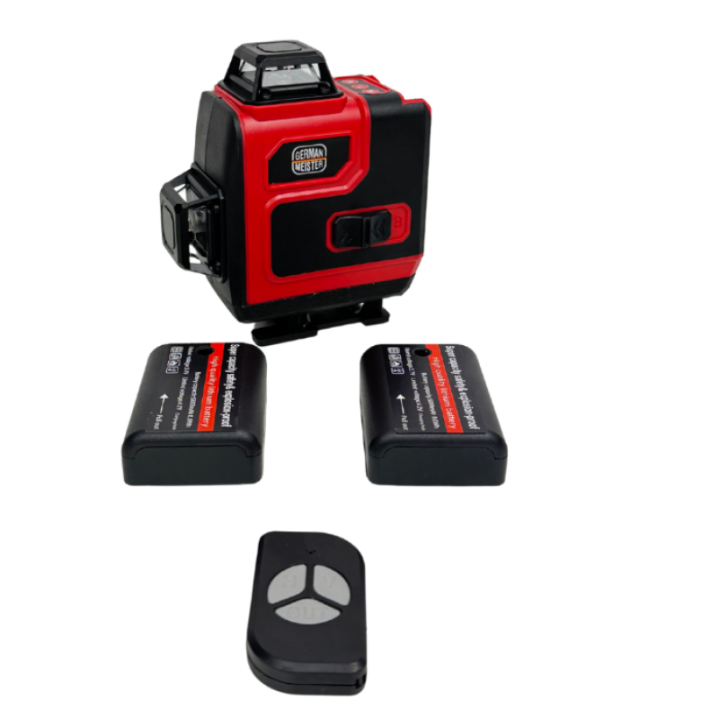 Pachet Profesional German Meister – Trusa 4 in 1 Brushless cu 3 Acumulatori 36V 8Ah + Nivela Laser 4D 360° Verde cu Trepied și Accesorii.